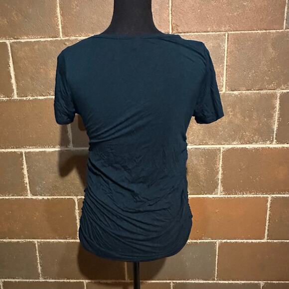 Pink Blush Ruched Maternity Short Sleeve T-Shirt Top Women's S Small - Picture 6 of 8